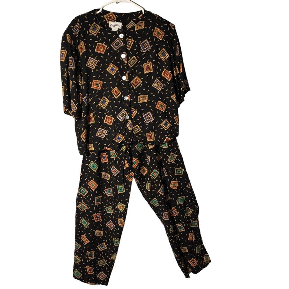 Lee Winter geometric pants suit Large